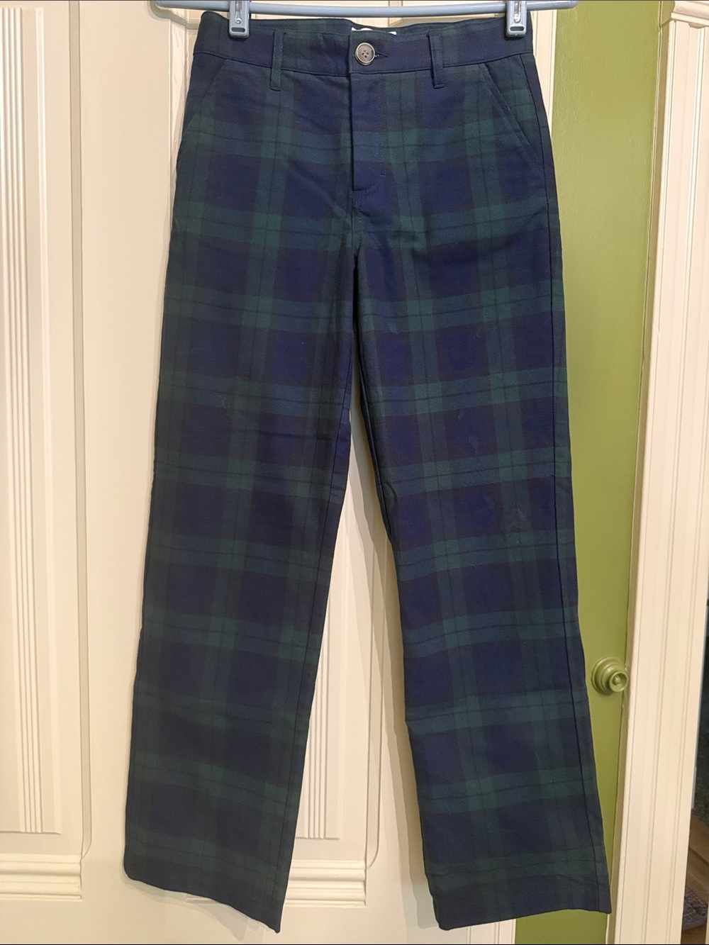 Boy’s Green & Navy Blackwatch Plaid Pants